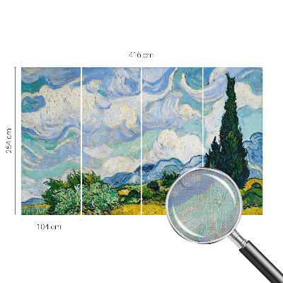 Papel mural texturado decorativo con diseño de nubes expresivas