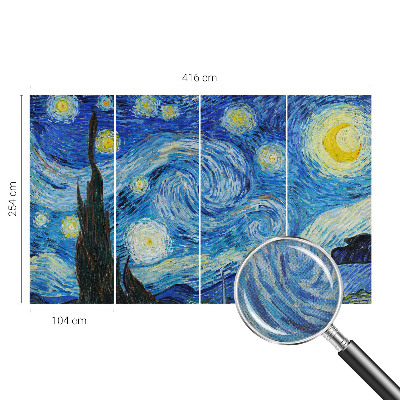 Mural de pared con estampado hermoso con motivo de cielo nocturno