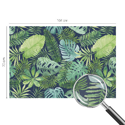 Fotomural decorativo para cabecero de cama con diseño de hojas tropicales