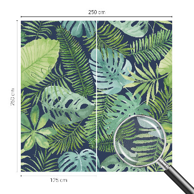 Fotomural decorativo para cabecero de cama con diseño de hojas tropicales