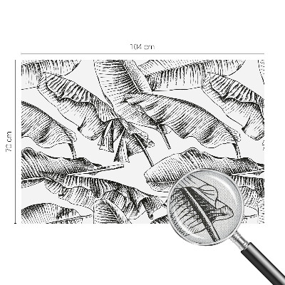 Papel mural con patrón decorativo con diseño de hojas de plátano