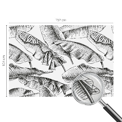 Papel mural con patrón decorativo con diseño de hojas de plátano
