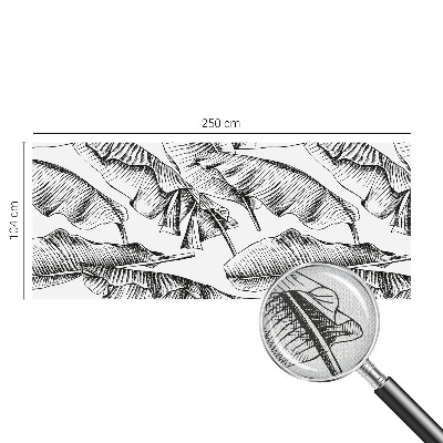 Papel mural con patrón decorativo hojas de plátano