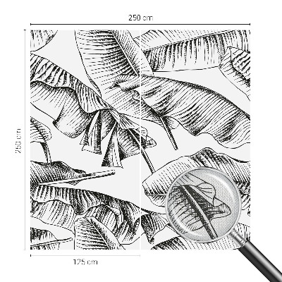 Papel mural con patrón decorativo hojas de plátano
