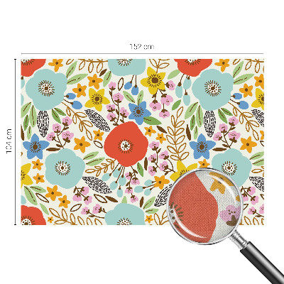 Papel mural texturado decorativo con estampado floral