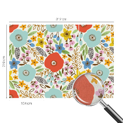 Papel mural texturado decorativo con estampado floral
