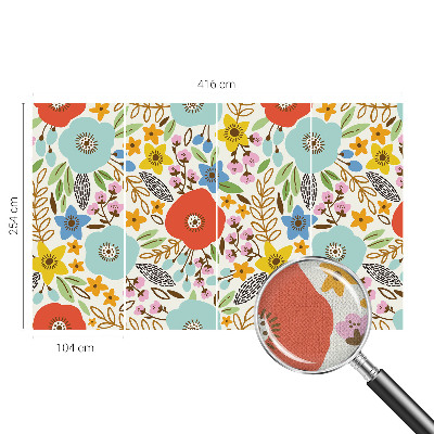 Papel mural texturado decorativo con estampado floral