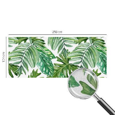 Fotomural decorativo para cabecero de cama con motivo de hojas exóticas