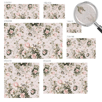 Papel mural con patrón decorativo estampado floral