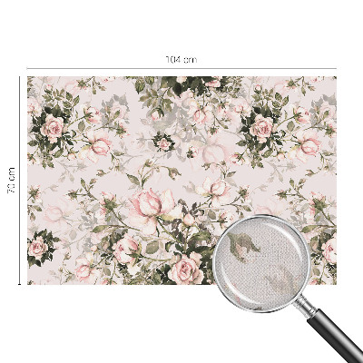 Papel mural con patrón decorativo estampado floral