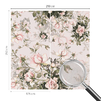 Papel mural con patrón decorativo estampado floral