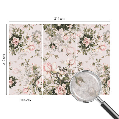 Papel mural con patrón decorativo con estampado floral