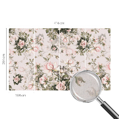 Papel mural con patrón decorativo estampado floral