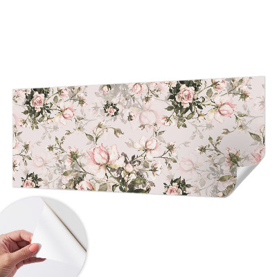 Papel mural con patrón decorativo con estampado floral