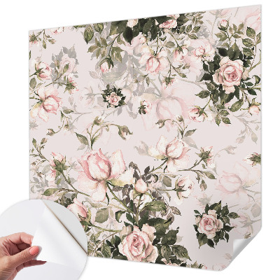 Papel mural con patrón decorativo estampado floral