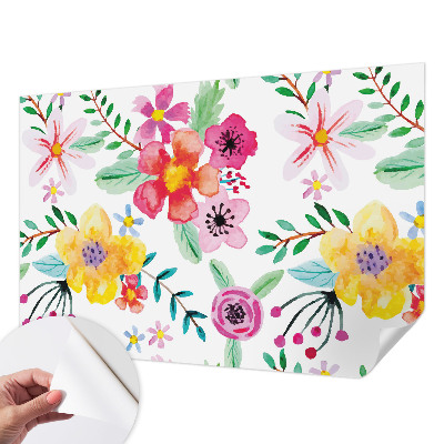 Papel mural con patrón decorativo con motivo floral que aporta frescura