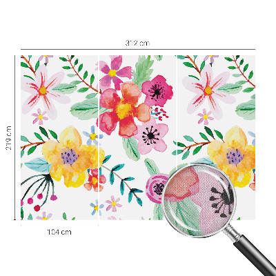 Papel mural con patrón decorativo con motivo floral que aporta frescura
