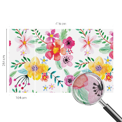 Papel mural con patrón decorativo con motivo floral que aporta frescura