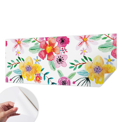 Papel mural con patrón decorativo con motivo floral que aporta frescura