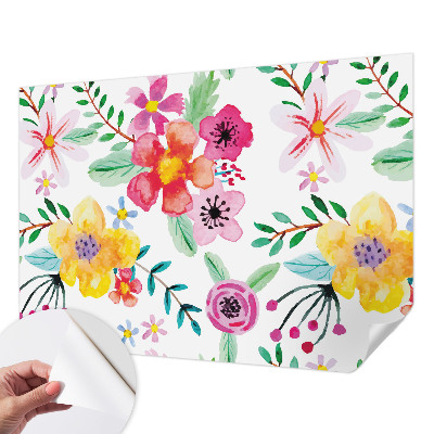 Papel mural con patrón decorativo con motivo floral que aporta frescura