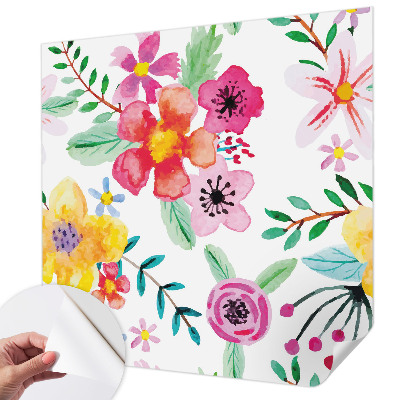 Papel mural con patrón decorativo con motivo floral que aporta frescura