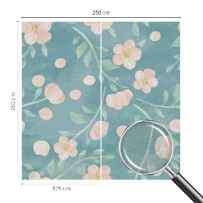 Mural de pared con estampado hermoso con motivo floral elegante