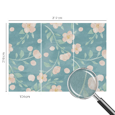 Mural de pared con estampado hermoso con motivo floral elegante