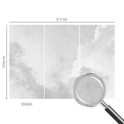 Papel mural texturado decorativo Nubes sutiles