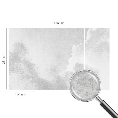 Papel mural texturado decorativo Nubes sutiles