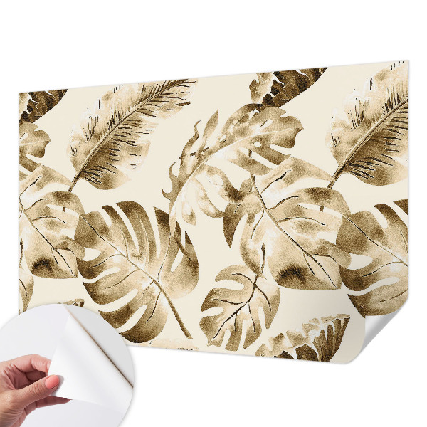 Fotomural decorativo para cabecero de cama con diseño de flora exótica