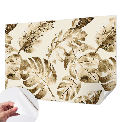Fotomural decorativo para cabecero de cama con diseño de flora exótica