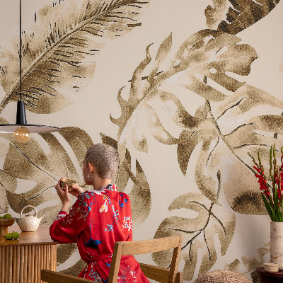 Fotomural decorativo para cabecero de cama Flora exótica