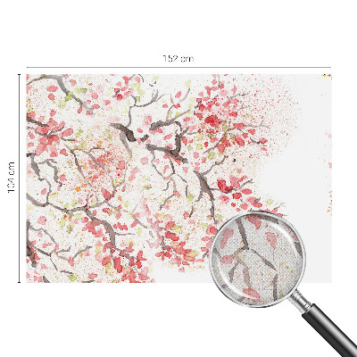 Papel mural con patrón decorativo con ramas floridas