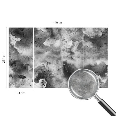Mural de pared con estampado hermoso con diseño de nubes grises