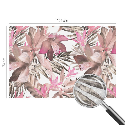 Papel mural texturado decorativo con motivo de flores exóticas