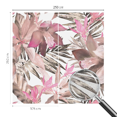 Papel mural texturado decorativo Flores exóticas