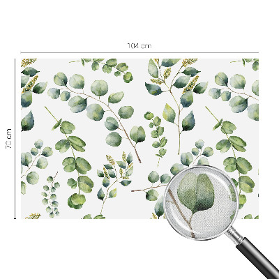 Mural de pared con estampado hermoso con hojas verdes