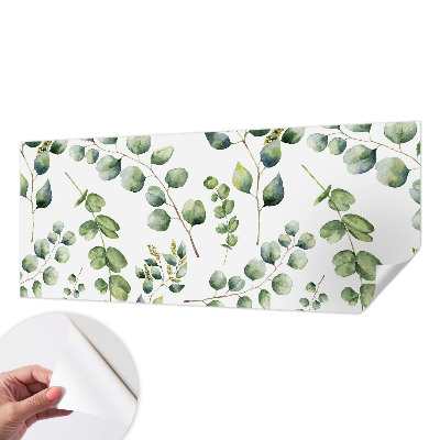 Mural de pared con estampado hermoso con hojas verdes