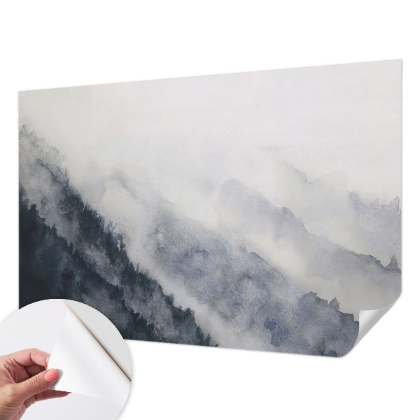Papel mural con patrón decorativo con diseño Niebla de montaña