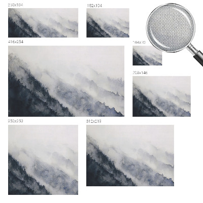 Papel mural con patrón decorativo con diseño Niebla de montaña