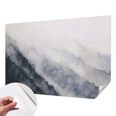 Papel mural con patrón decorativo con diseño Niebla de montaña