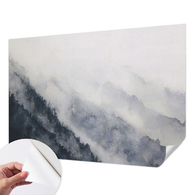 Papel mural con patrón decorativo con diseño Niebla de montaña