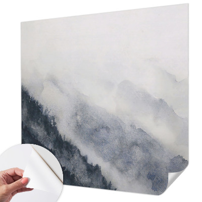 Papel mural con patrón decorativo con diseño Niebla de montaña