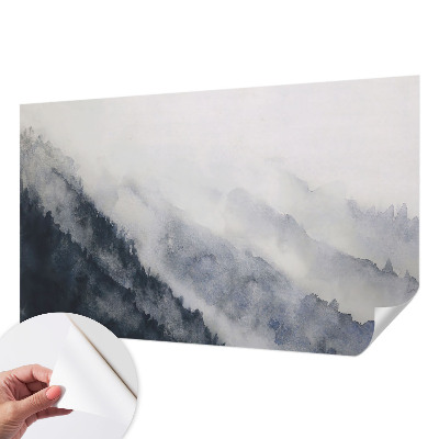 Papel mural con patrón decorativo con diseño Niebla de montaña