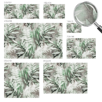 Papel mural con patrón decorativo hojas de acuarela