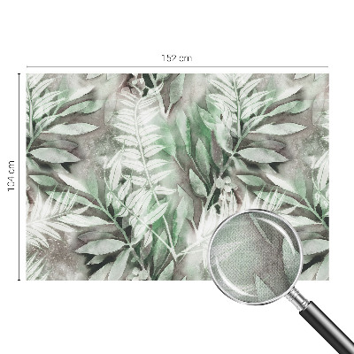 Papel mural con patrón decorativo hojas de acuarela