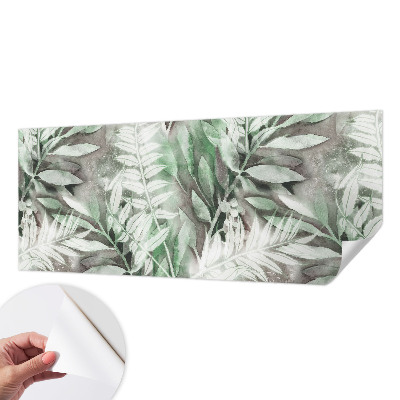 Papel mural con patrón decorativo hojas de acuarela