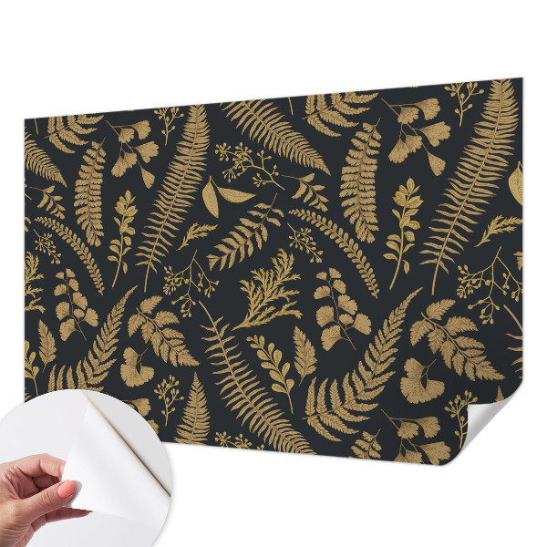 Fotomural decorativo para cabecero de cama hojas botánicas