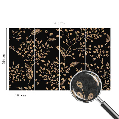 Mural de pared con estampado hermoso con motivo de elegancia botánica