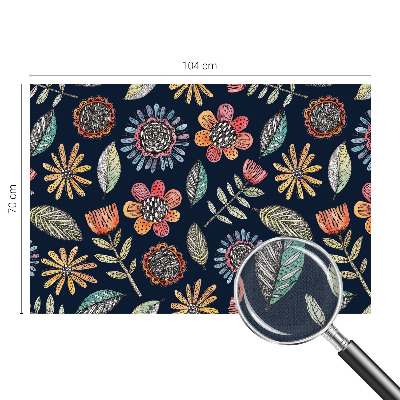 Papel mural texturado decorativo Mosaico floral